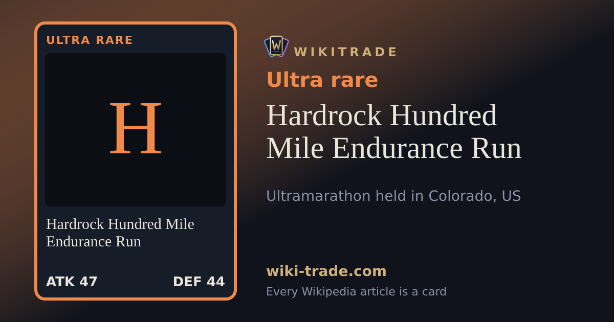 Hardrock Hundred Mile Endurance Run — Ultra rare card