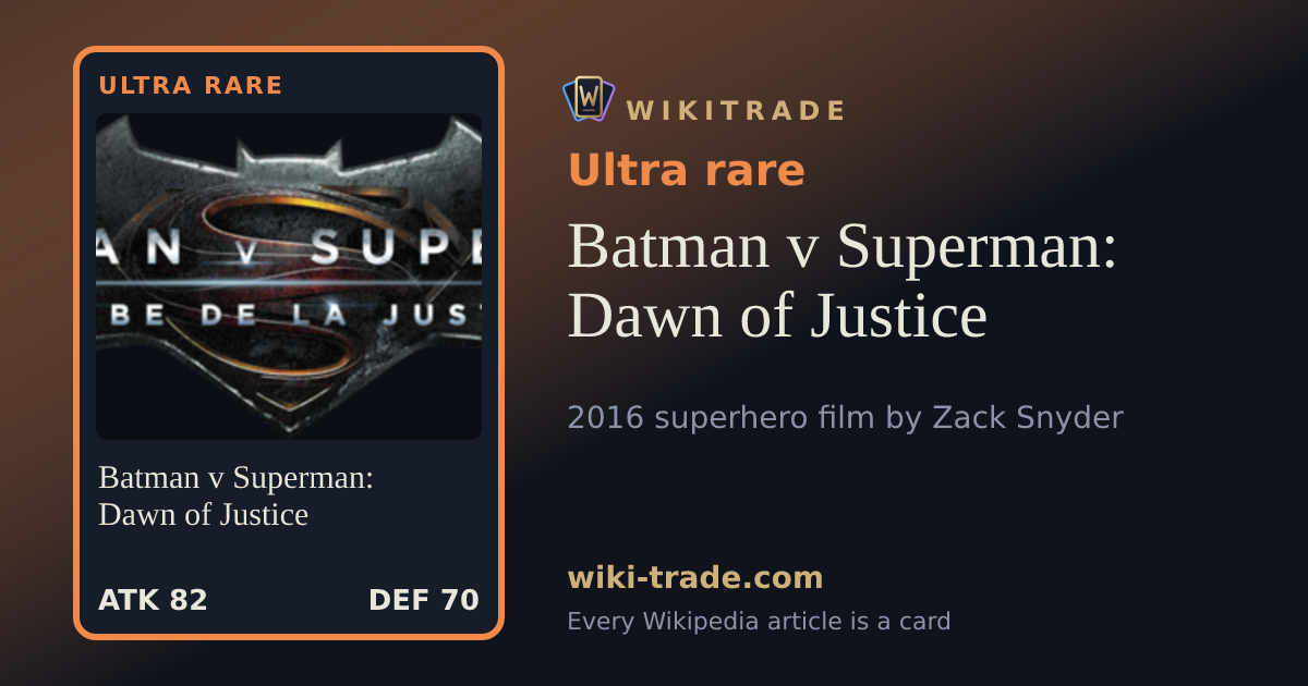 Batman v Superman: Dawn of Justice — Ultra rare card