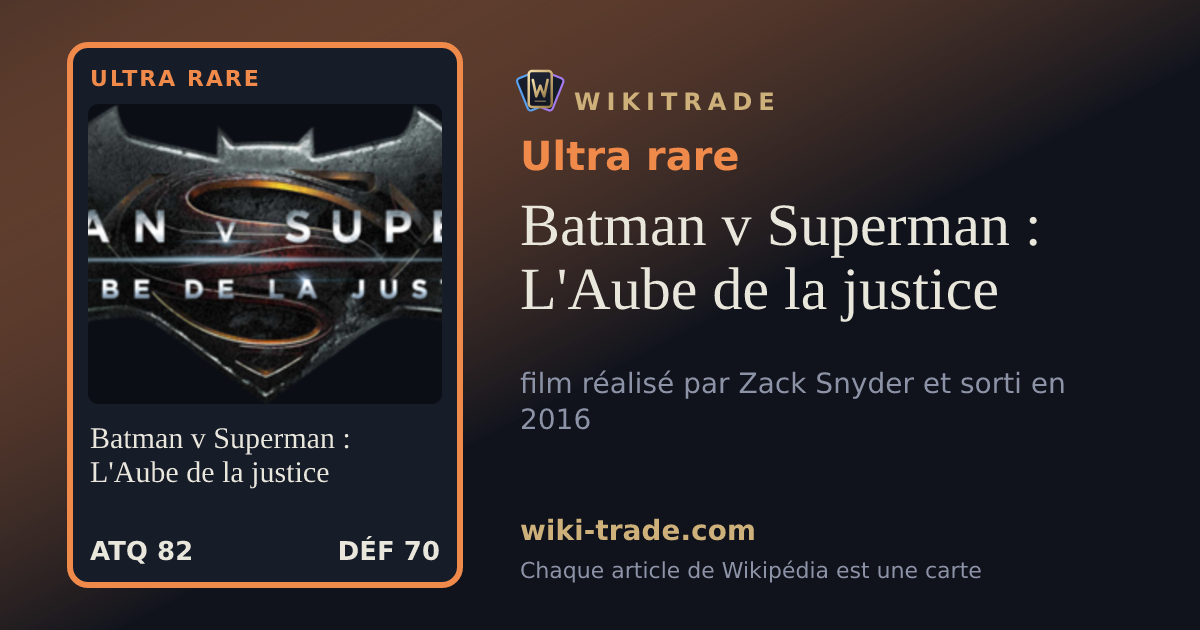 Batman v Superman : L'Aube de la justice — carte Ultra rare
