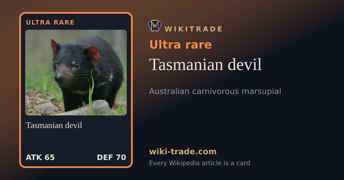 Tasmanian devil — Ultra rare card