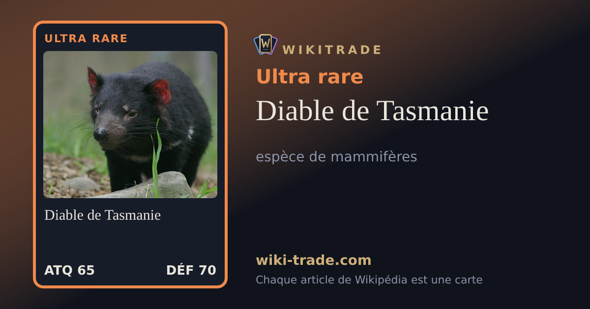 Diable de Tasmanie — carte Ultra rare