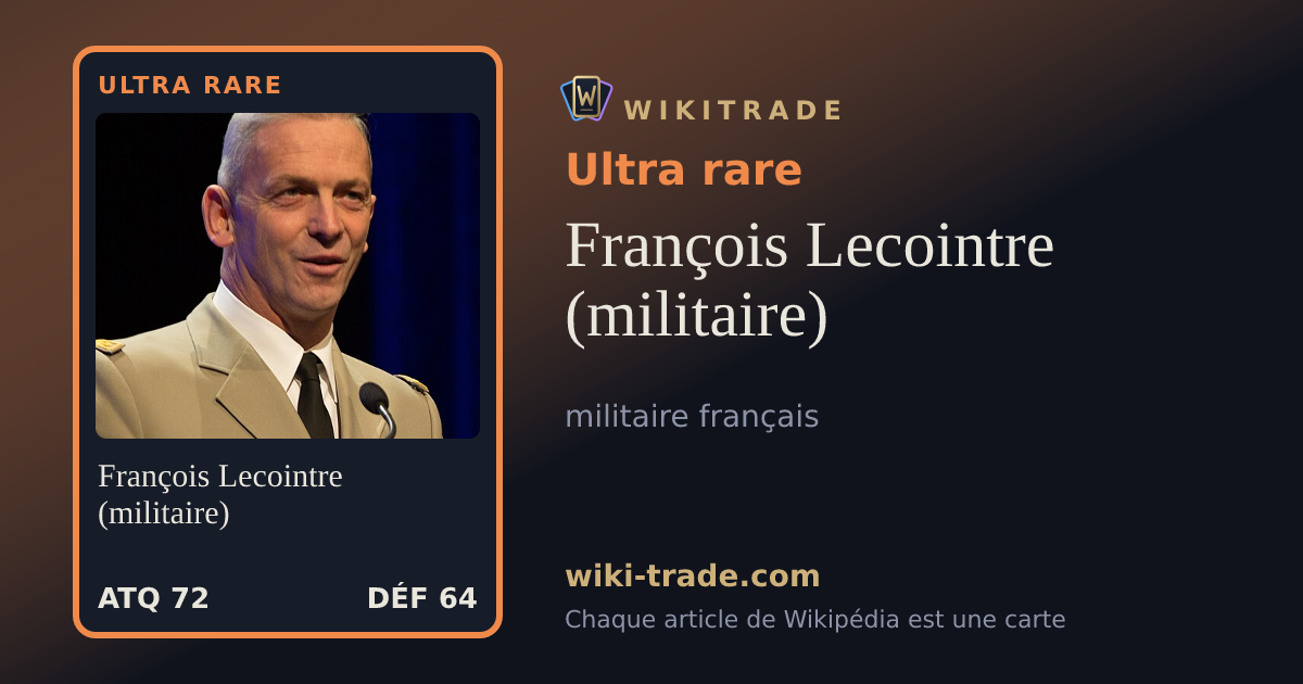 François Lecointre (militaire) — carte Ultra rare