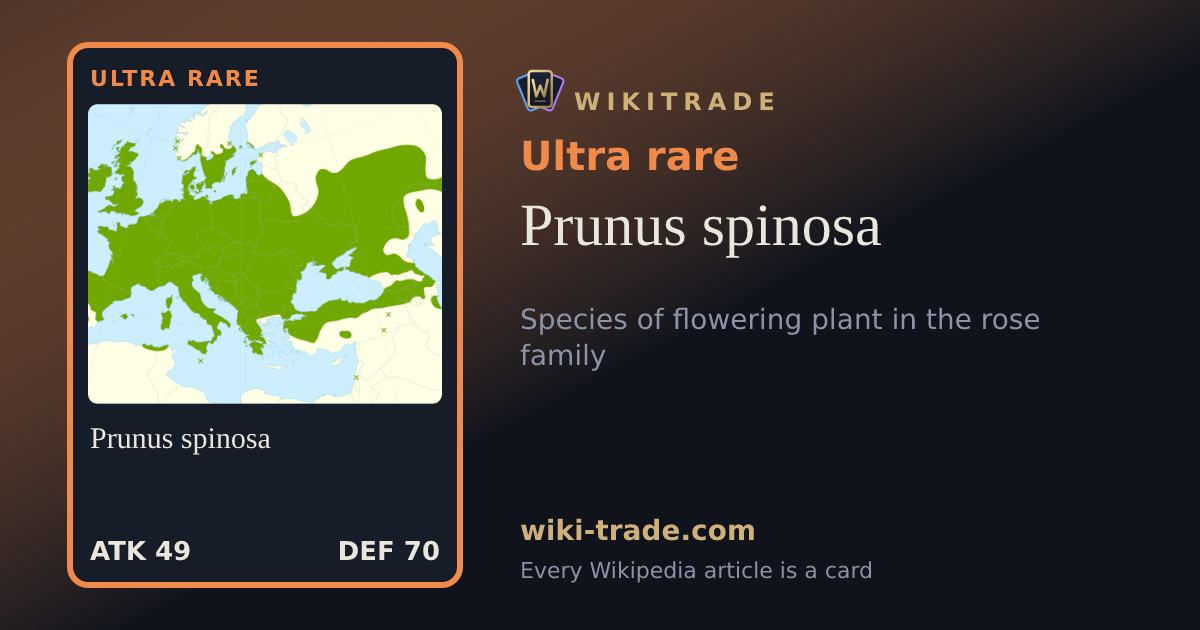 Prunus spinosa — Ultra rare card