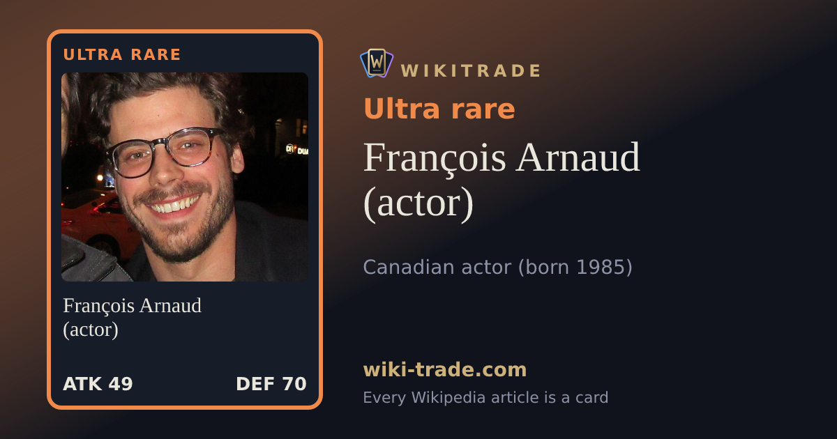 François Arnaud (actor) — Ultra rare card