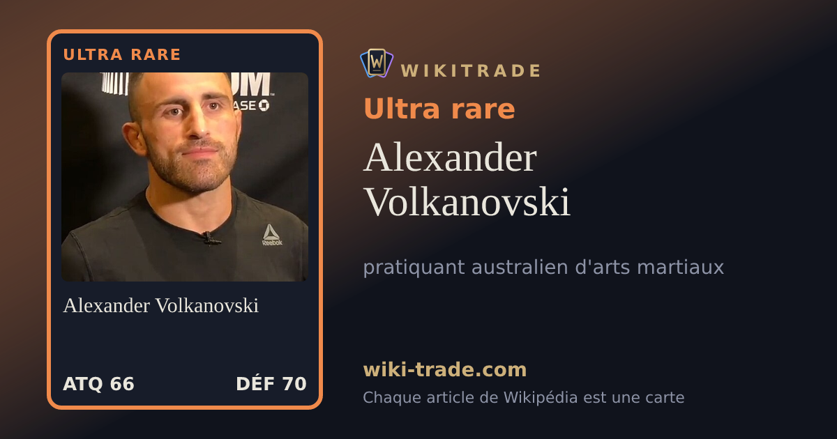 Alexander Volkanovski — carte Ultra rare
