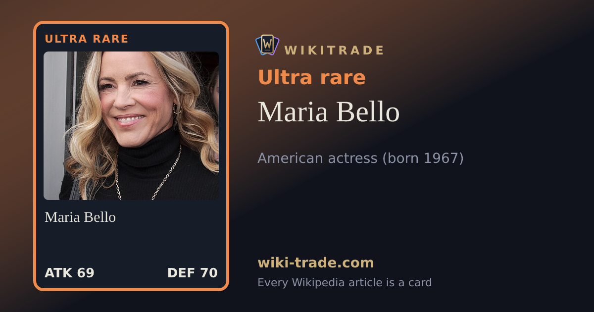 Maria Bello — Ultra rare card