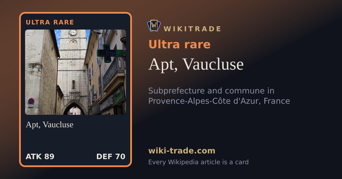 Apt, Vaucluse — Ultra rare card