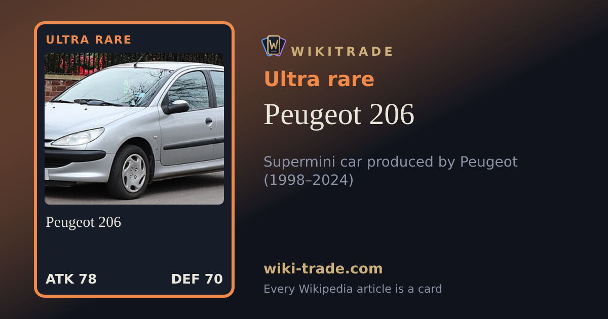 Peugeot 206 — Ultra rare card