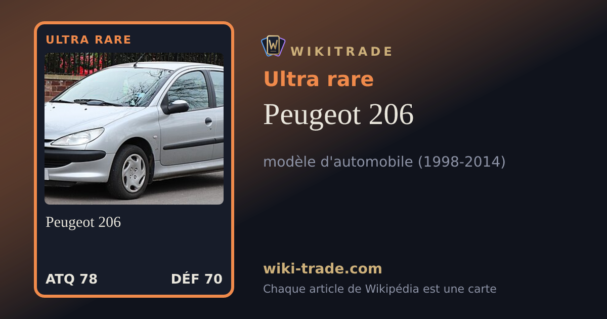 Peugeot 206 — carte Ultra rare