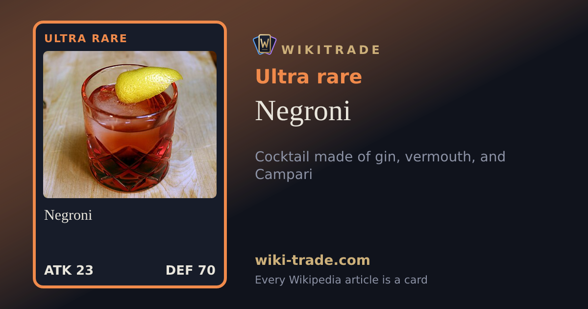 Negroni — Ultra rare card
