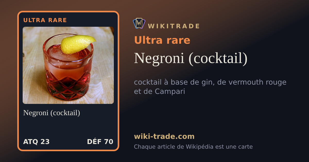 Negroni (cocktail) — carte Ultra rare