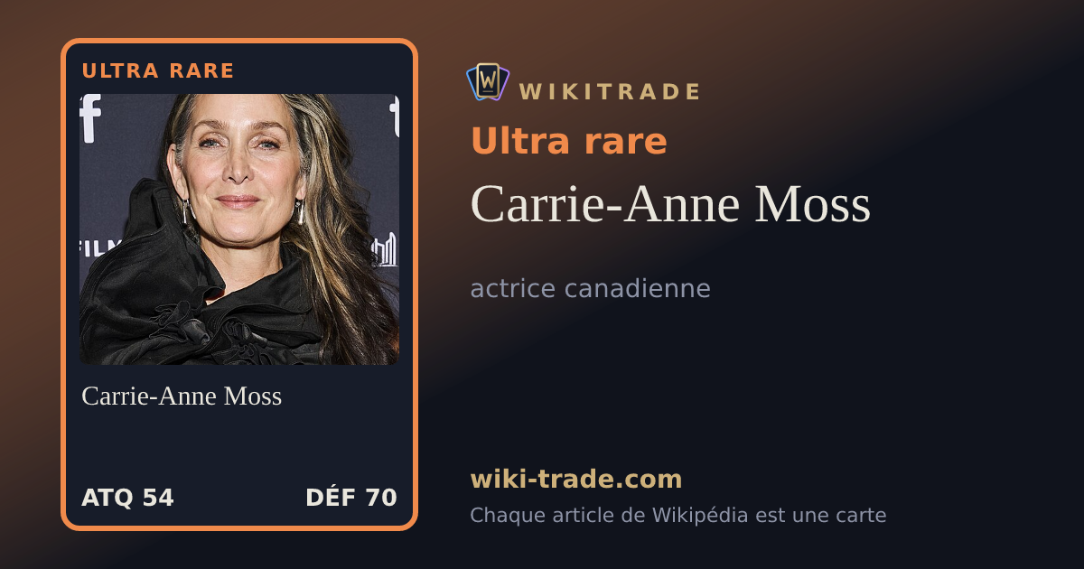 Carrie-Anne Moss — carte Ultra rare