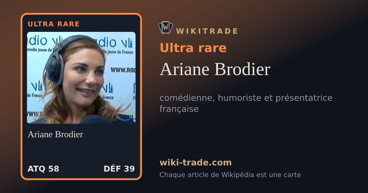 Ariane Brodier — carte Ultra rare