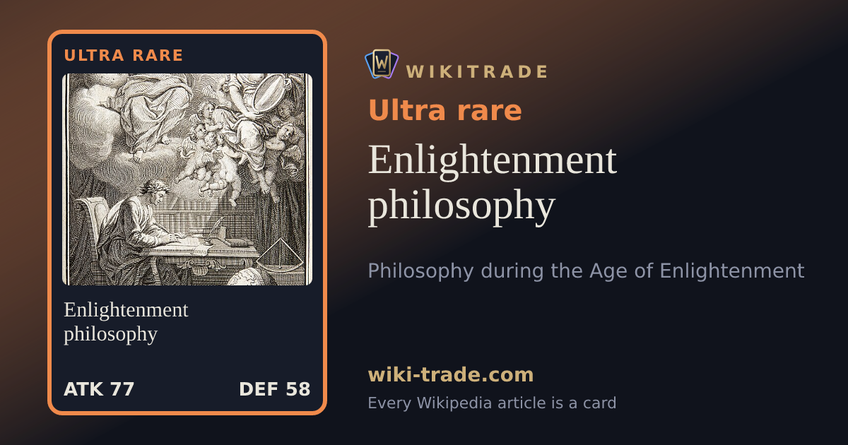 Enlightenment philosophy — Ultra rare card