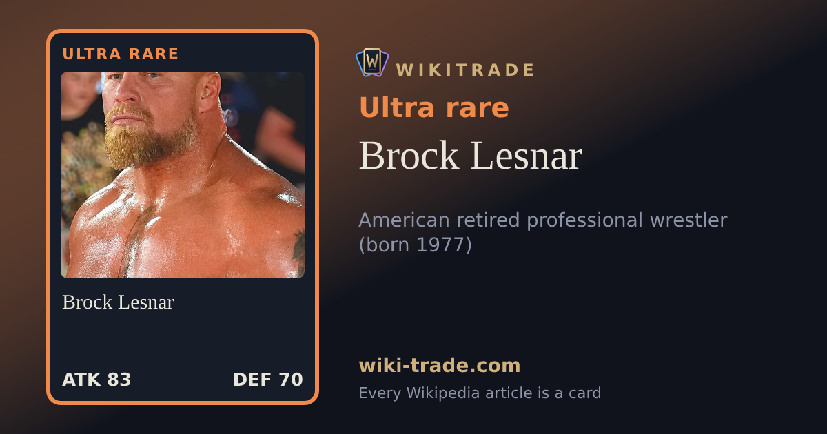 Brock Lesnar — Ultra rare card