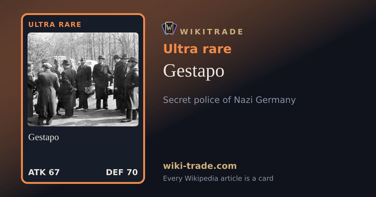 Gestapo — Ultra rare card