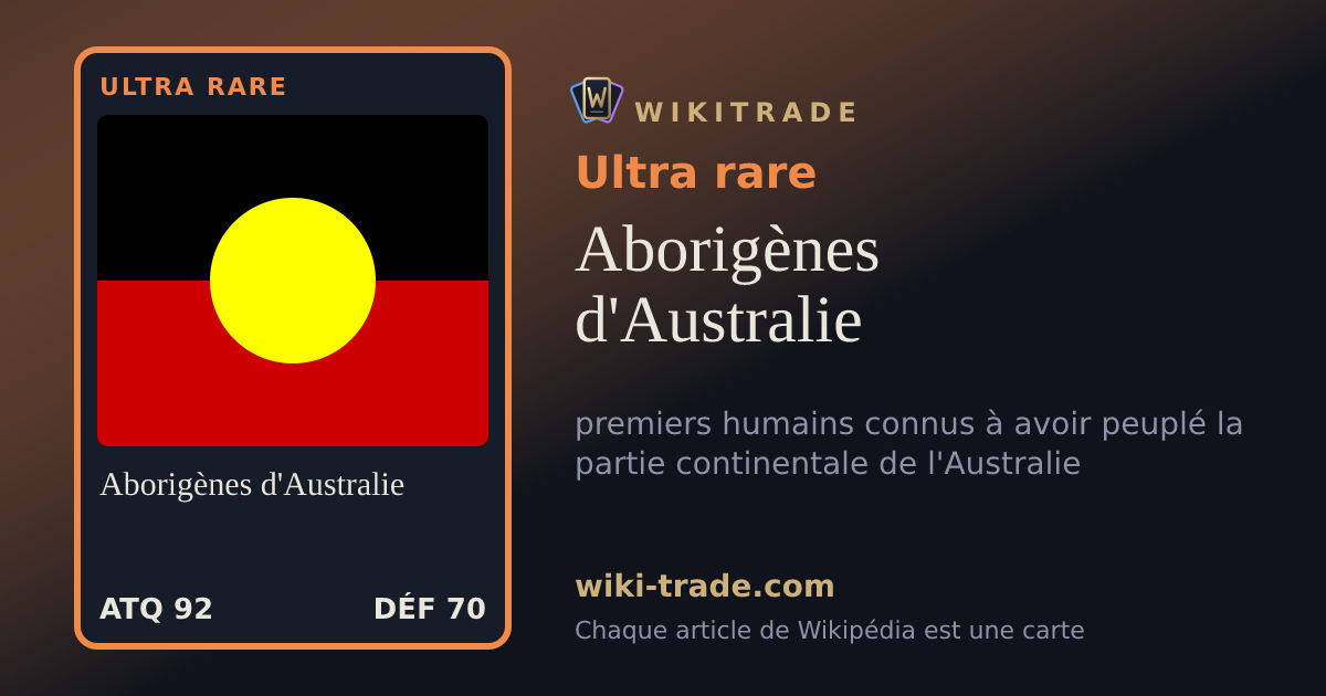 Aborigènes d'Australie — carte Ultra rare