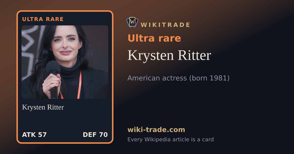 Krysten Ritter — Ultra rare card