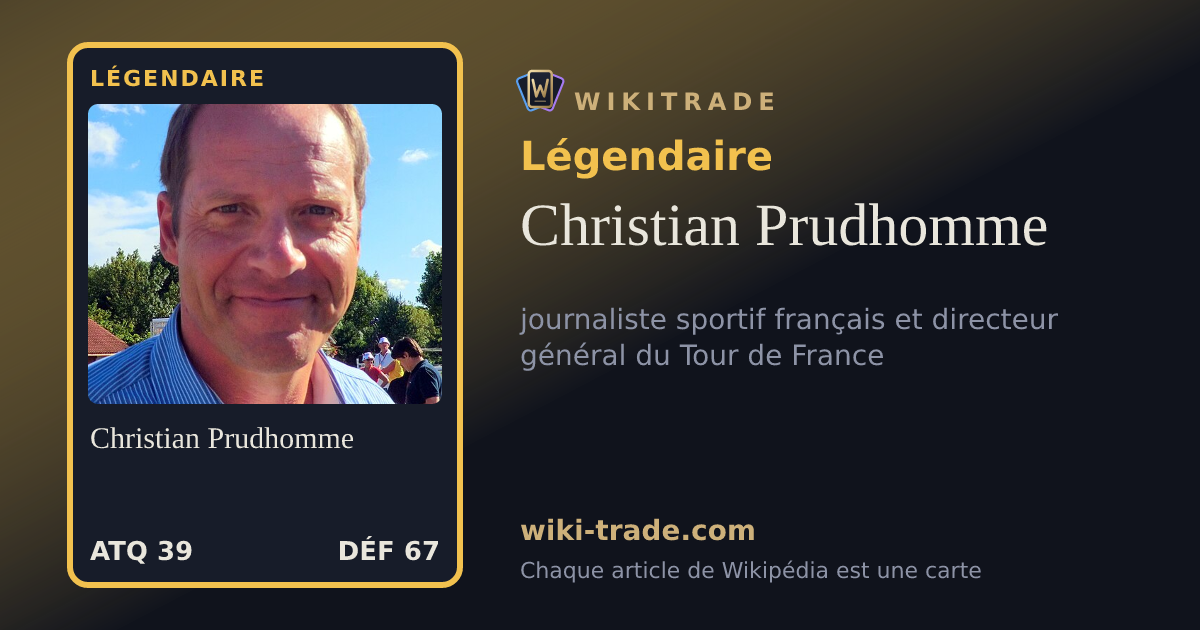 Christian Prudhomme — carte Légendaire