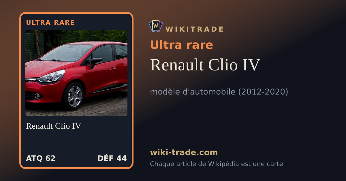 Renault Clio IV — carte Ultra rare