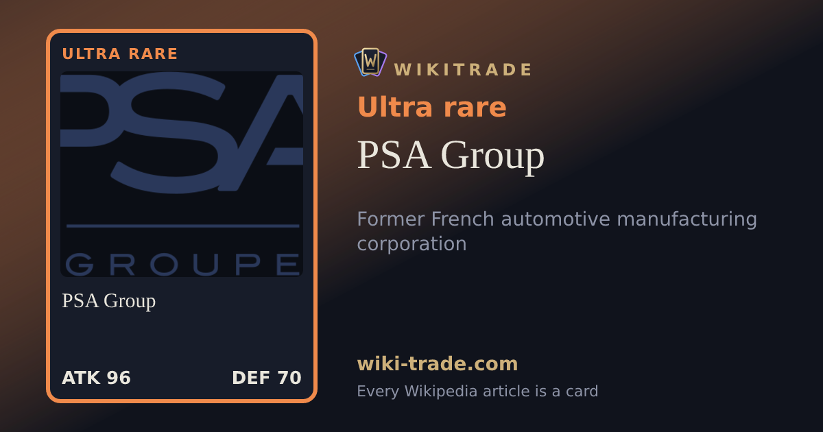 PSA Group — Ultra rare card