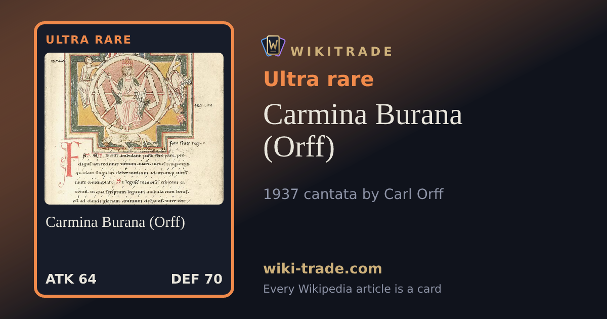Carmina Burana (Orff) — Ultra rare card
