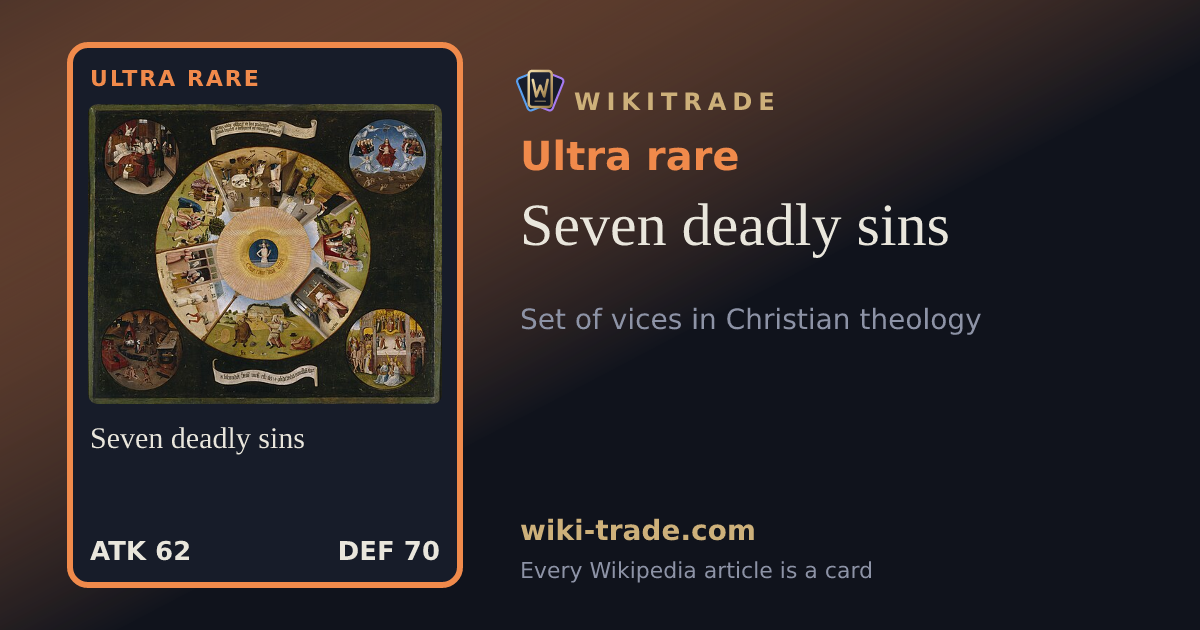 Seven deadly sins — Ultra rare card