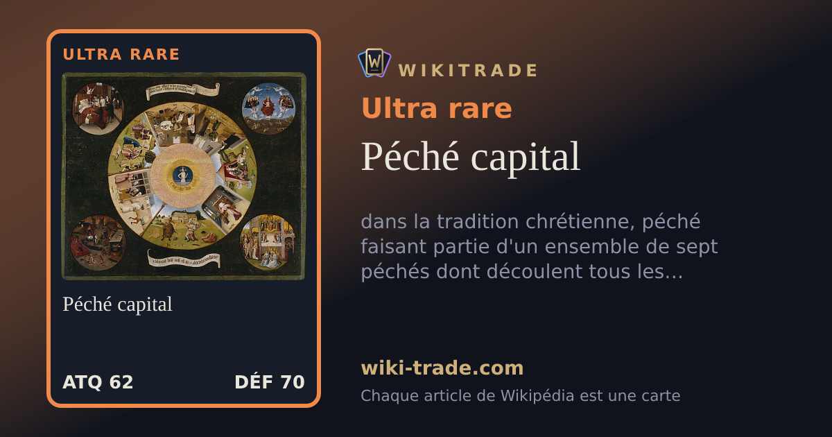 Péché capital — carte Ultra rare