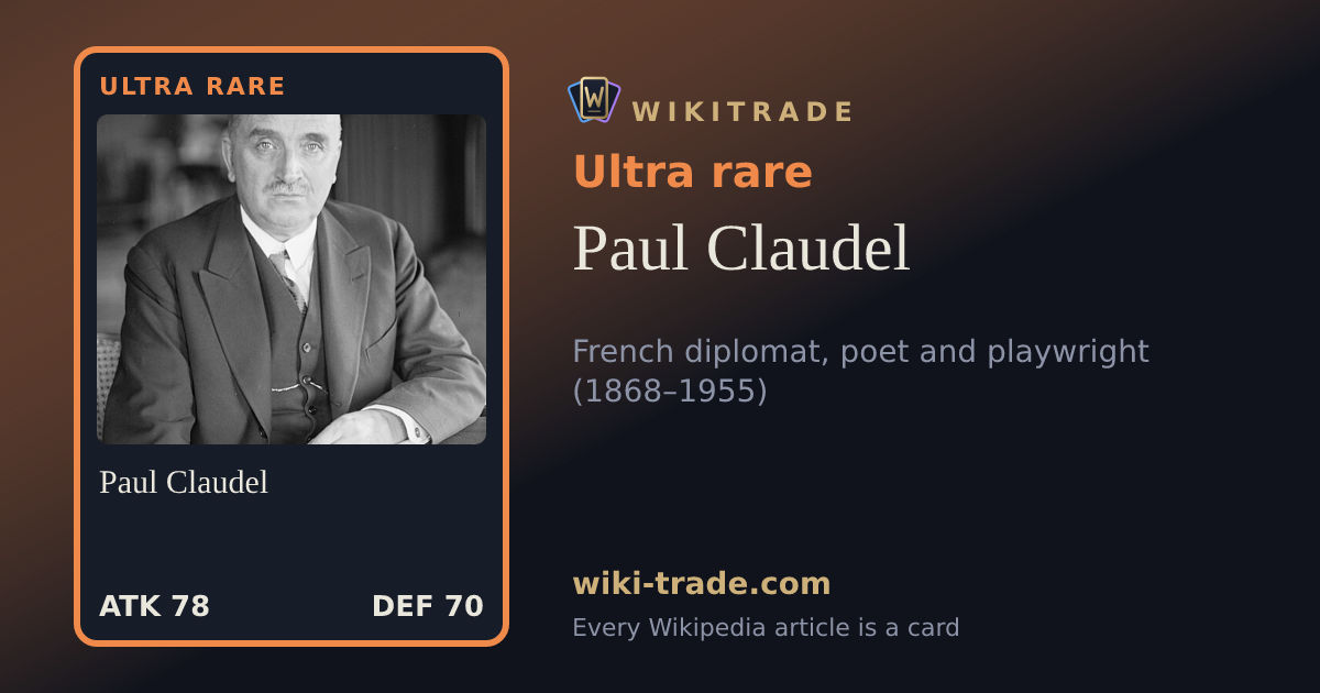 Paul Claudel — Ultra rare card