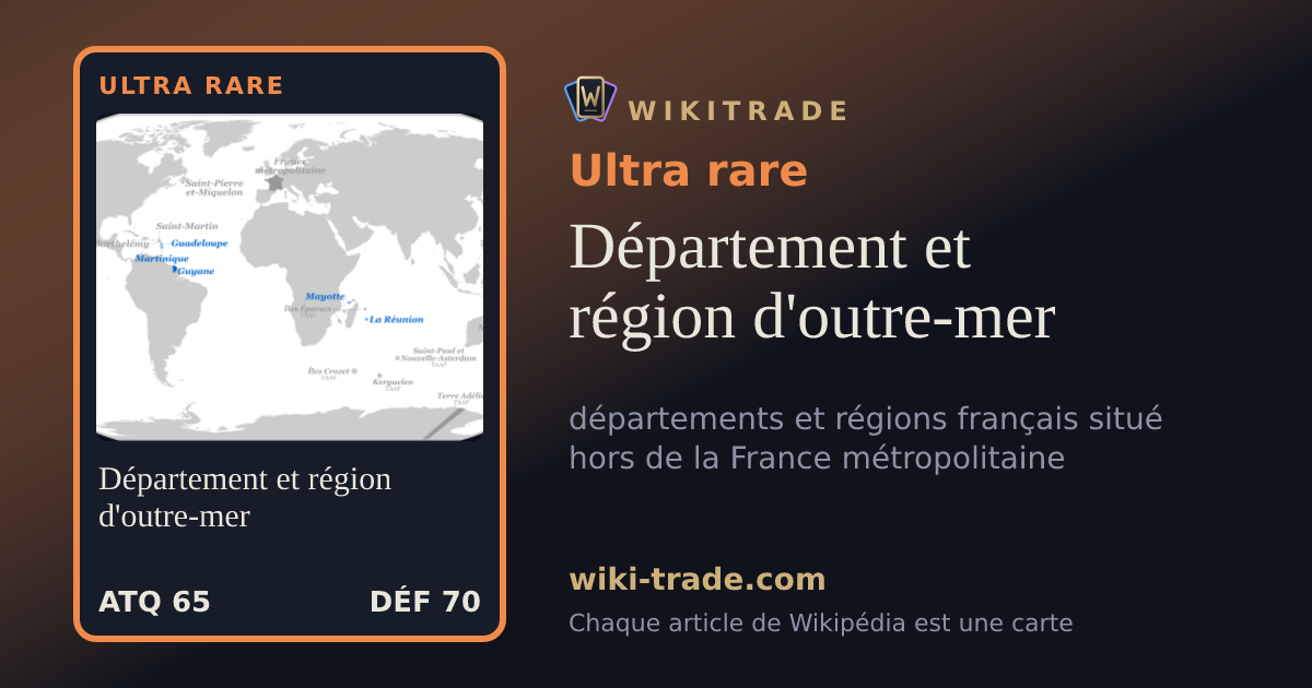 Département et région d'outre-mer — carte Ultra rare