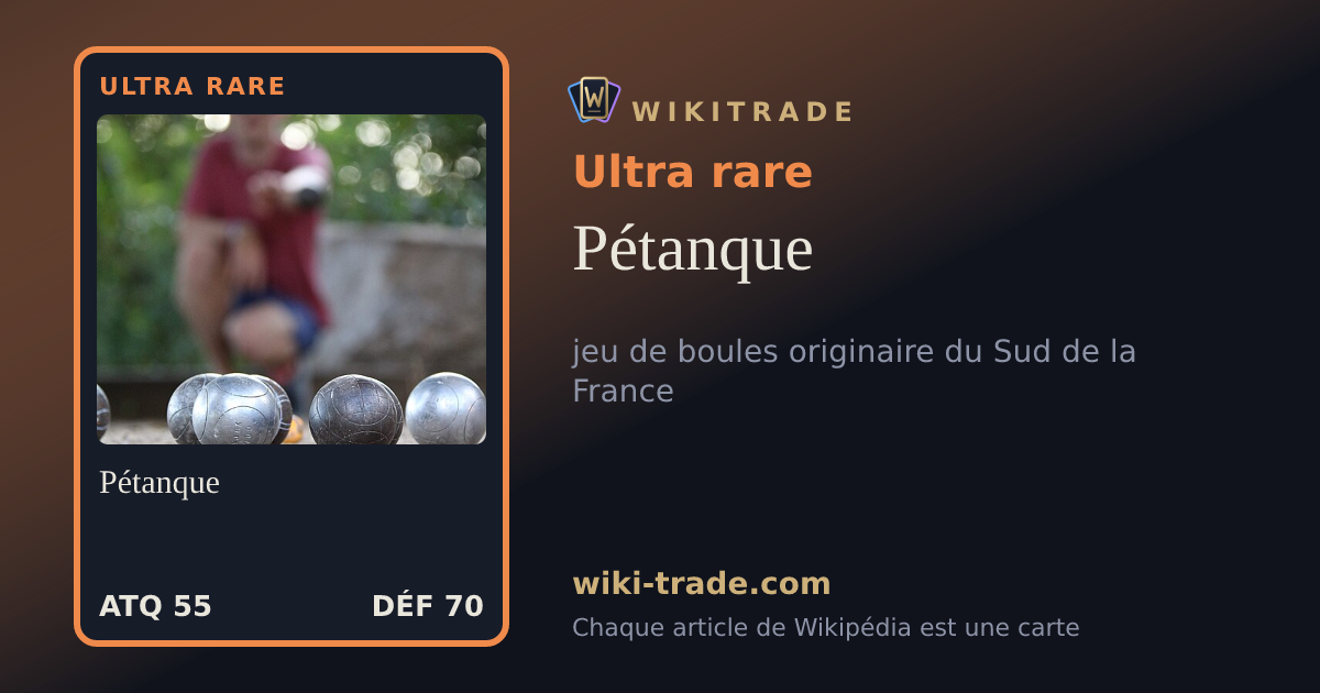 Pétanque — carte Ultra rare