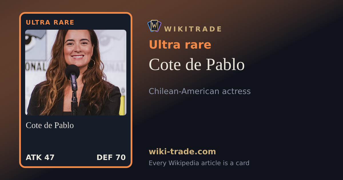Cote de Pablo — Ultra rare card