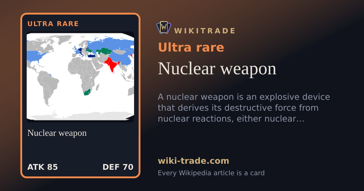 Nuclear weapon — Ultra rare card