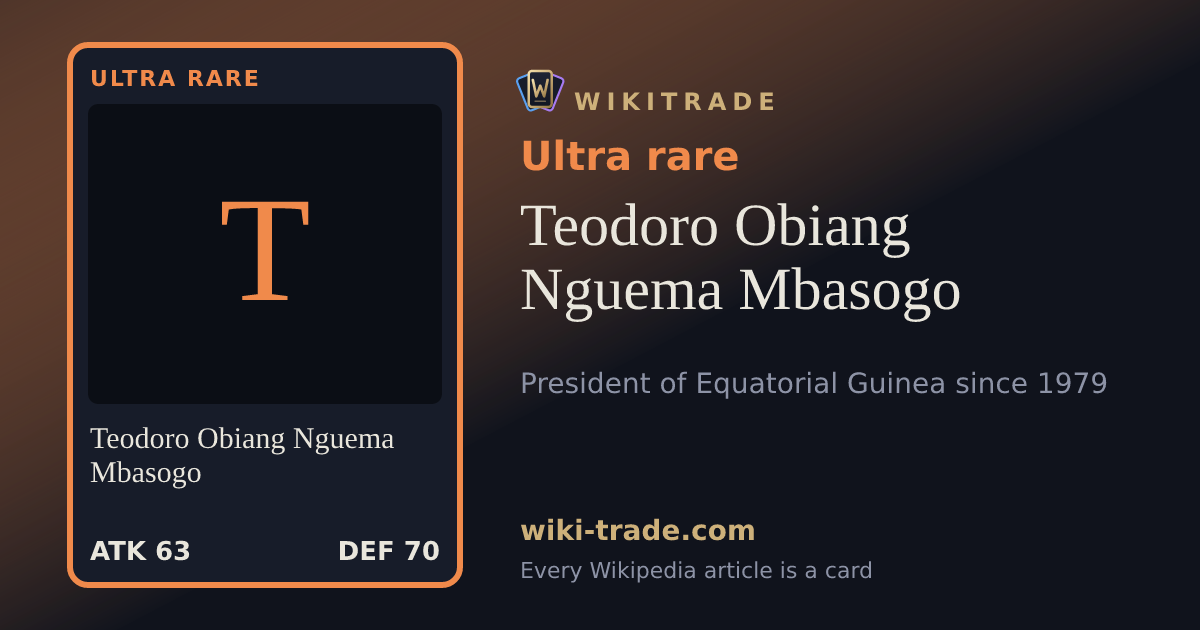 Teodoro Obiang Nguema Mbasogo — Ultra rare card