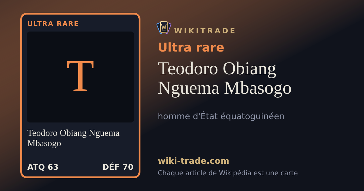 Teodoro Obiang Nguema Mbasogo — carte Ultra rare