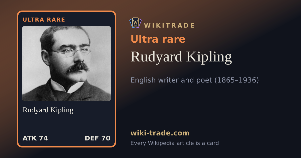 Rudyard Kipling — Ultra rare card