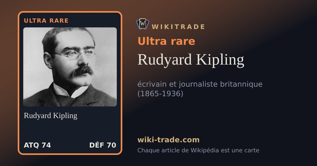 Rudyard Kipling — carte Ultra rare