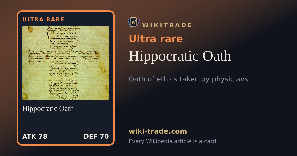 Hippocratic Oath — Ultra rare card