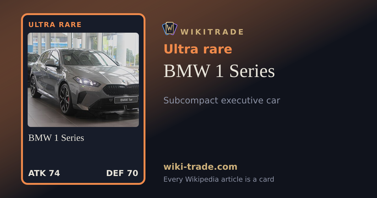BMW 1 Series — Ultra rare card