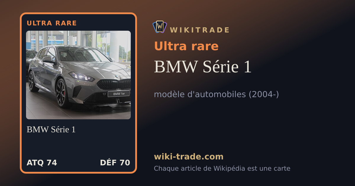 BMW Série 1 — carte Ultra rare