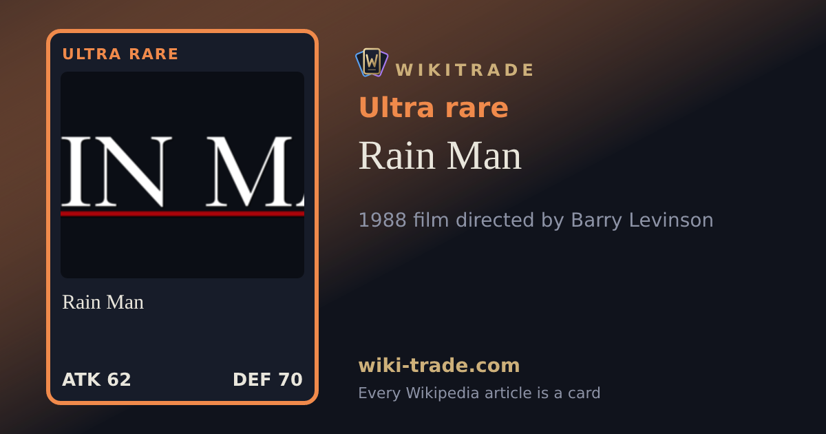 Rain Man — Ultra rare card