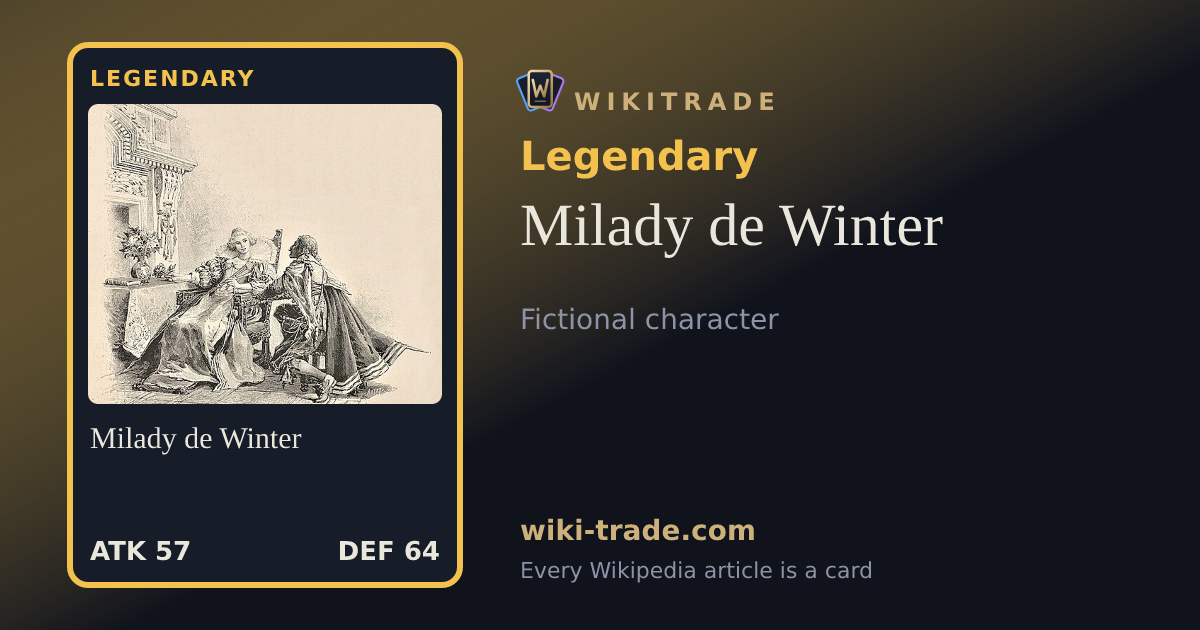 Milady de Winter — Legendary card