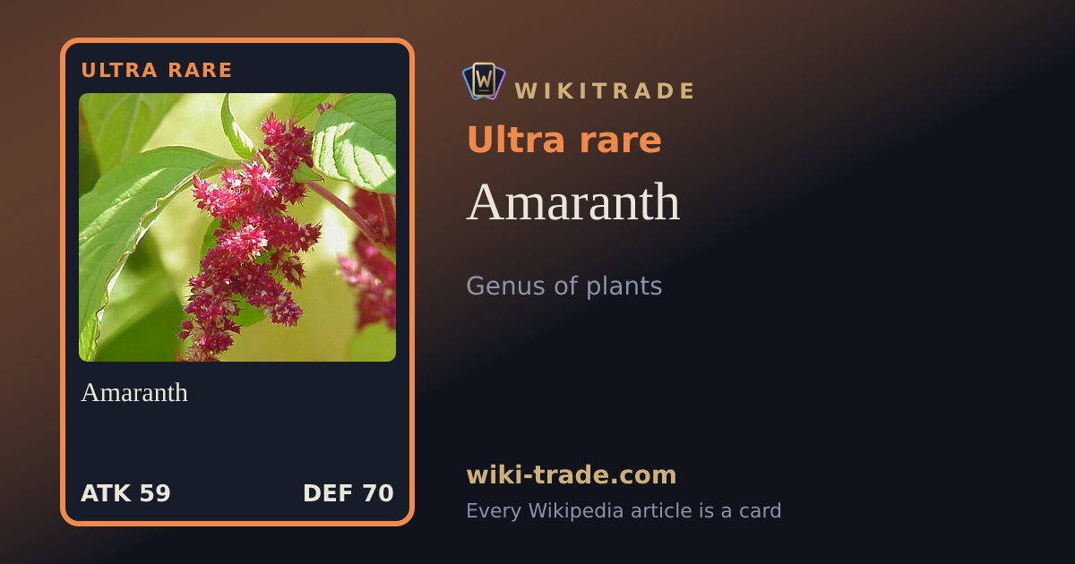 Amaranth — Ultra rare card