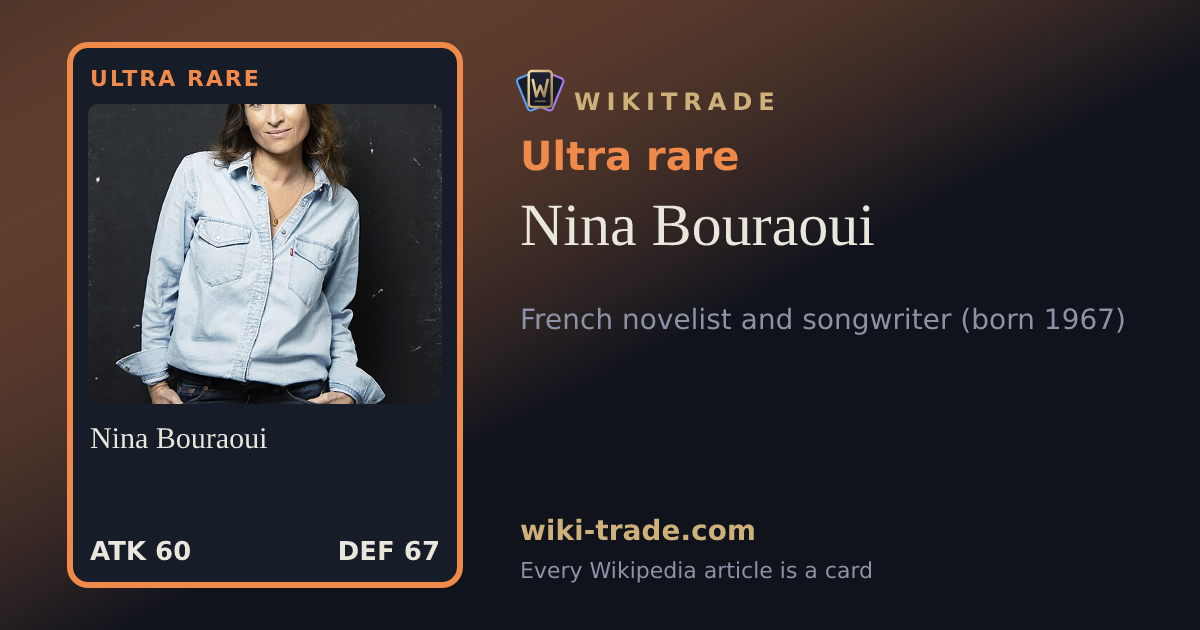Nina Bouraoui — Ultra rare card