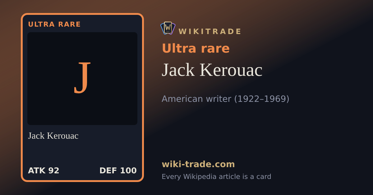 Jack Kerouac — Ultra rare card