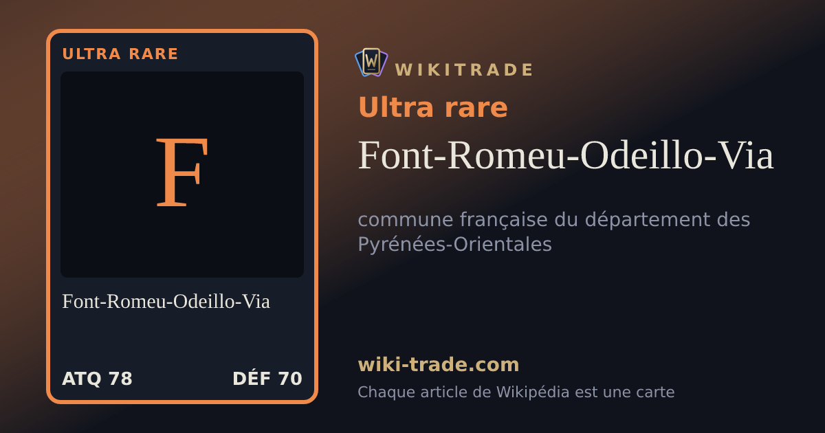 Font-Romeu-Odeillo-Via — carte Ultra rare