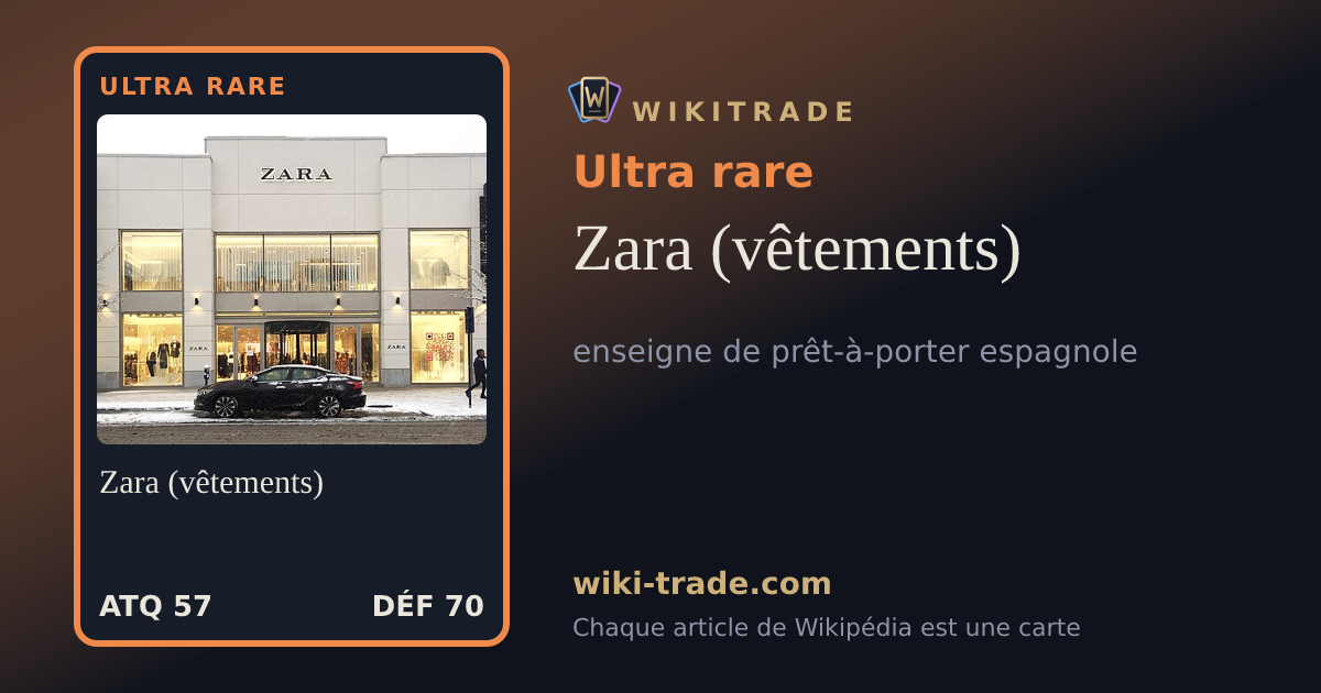 Zara (vêtements) — carte Ultra rare