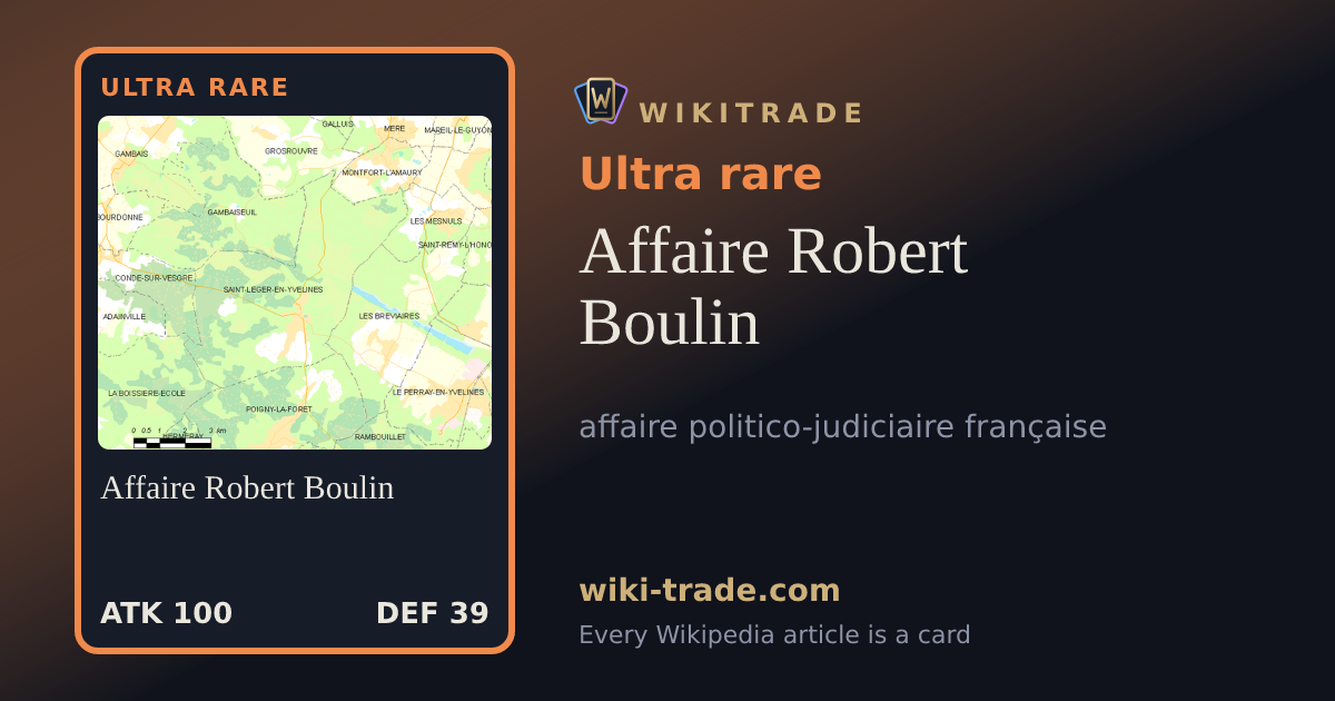 Affaire Robert Boulin — Ultra rare card