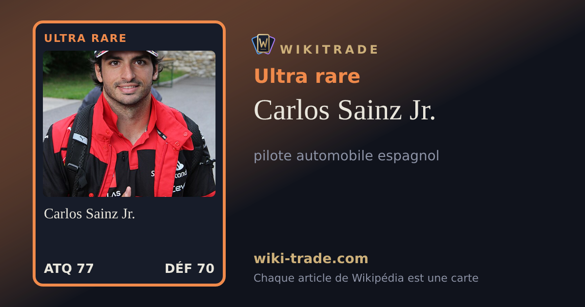 Carlos Sainz Jr. — carte Ultra rare