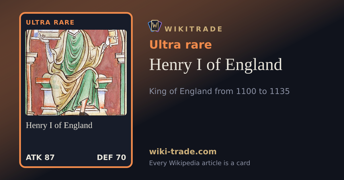 Henry I of England — Ultra rare card